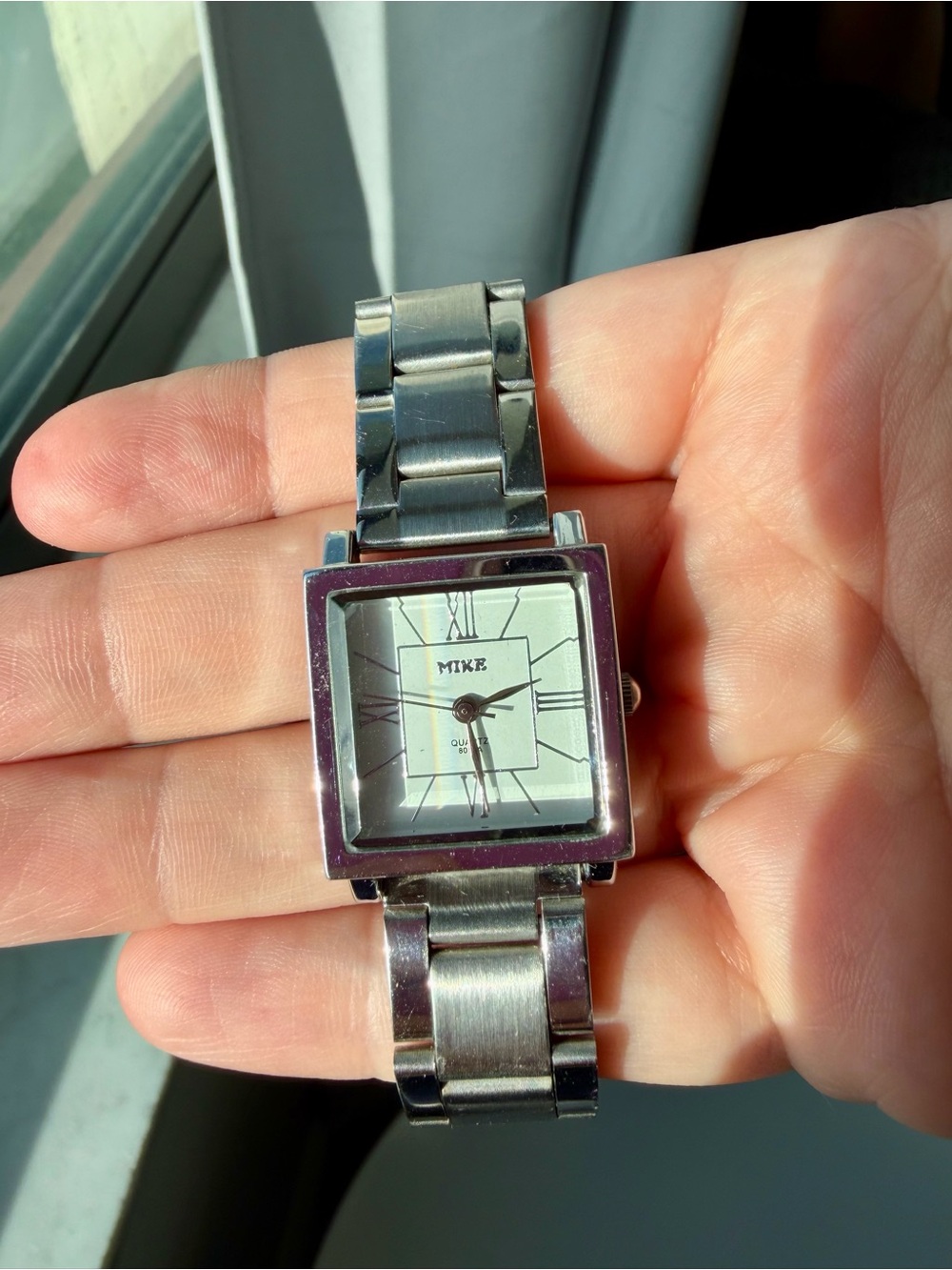 Mike women’s silver tone quartz watch/ water resistant/ working/ new battery